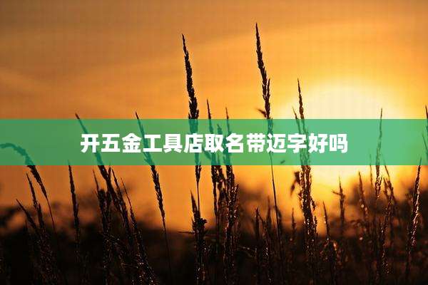 开五金工具店取名带迈字好吗