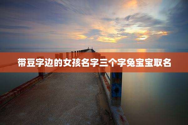带豆字边的女孩名字三个字兔宝宝取名