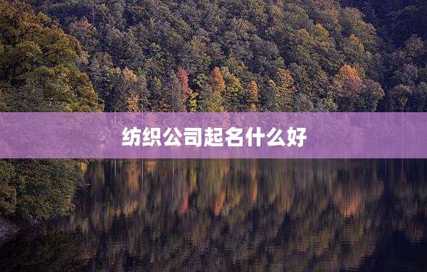 纺织公司起名什么好