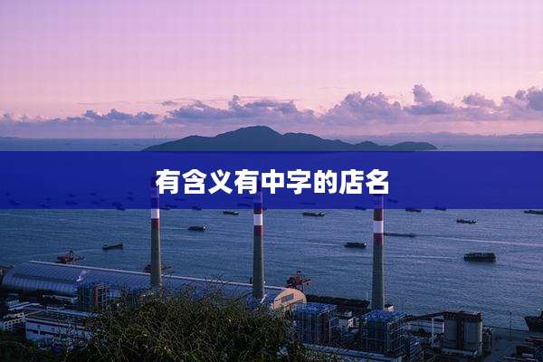 有含义有中字的店名