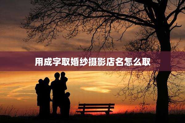 用成字取婚纱摄影店名怎么取