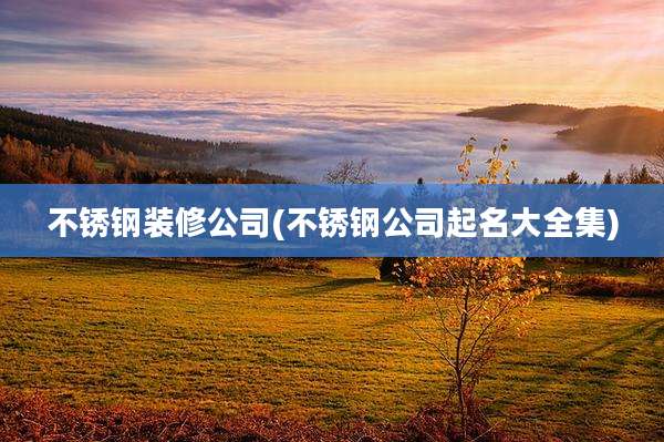 不锈钢装修公司(不锈钢公司起名大全集)