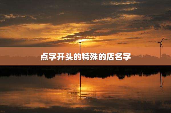 点字开头的特殊的店名字