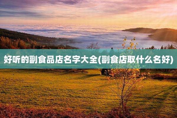 好听的副食品店名字大全(副食店取什么名好)