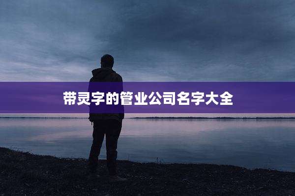带灵字的管业公司名字大全