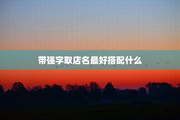 带强字取店名最好搭配什么