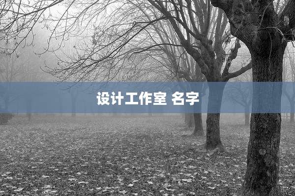 设计工作室 名字
