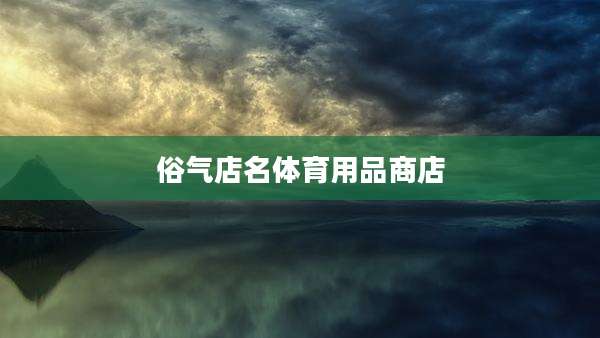 俗气店名体育用品商店