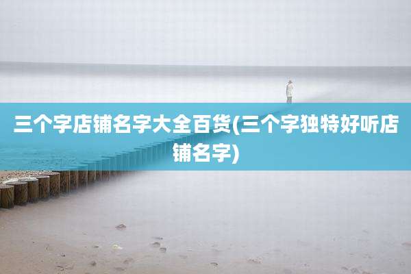 三个字店铺名字大全百货(三个字独特好听店铺名字)