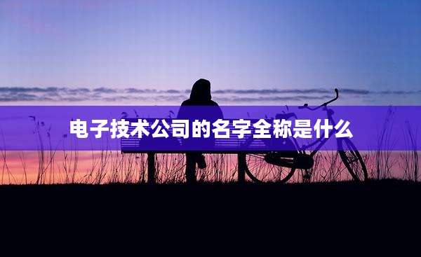 电子技术公司的名字全称是什么