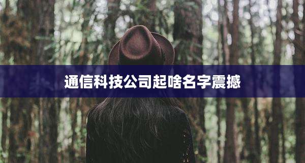 通信科技公司起啥名字震撼