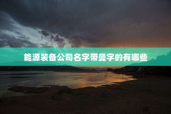 能源装备公司名字带曼字的有哪些