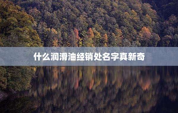 什么润滑油经销处名字真新奇