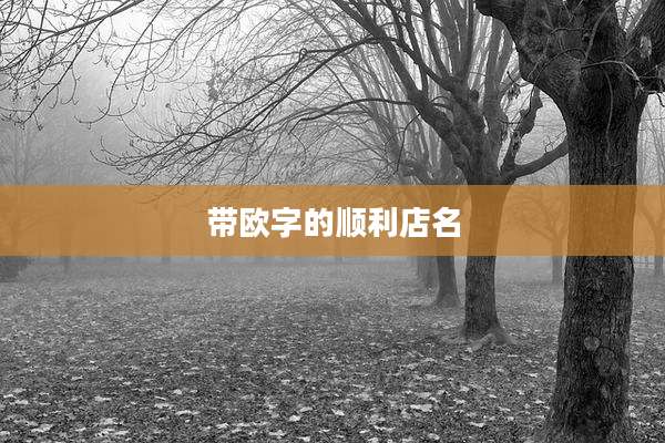 带欧字的顺利店名