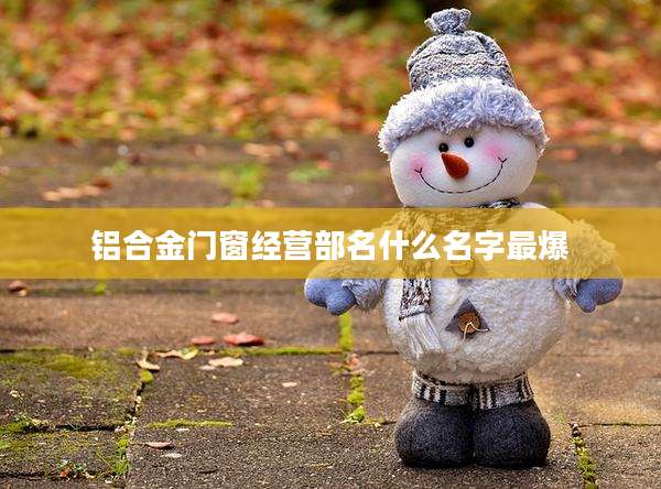 铝合金门窗经营部名什么名字最爆