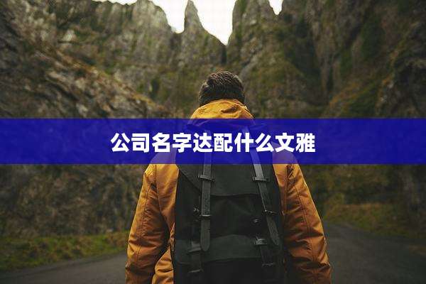 公司名字达配什么文雅
