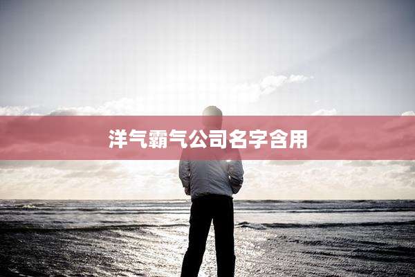洋气霸气公司名字含用
