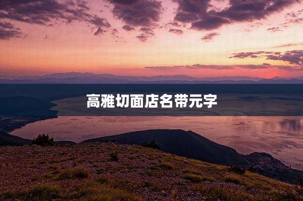 高雅切面店名带元字