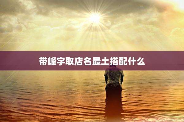带峰字取店名最土搭配什么