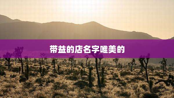 带益的店名字唯美的