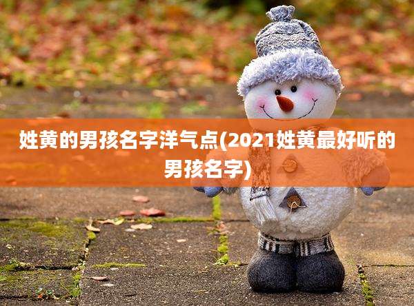 姓黄的男孩名字洋气点(2021姓黄最好听的男孩名字)