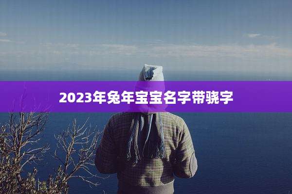 2023年兔年宝宝名字带骁字