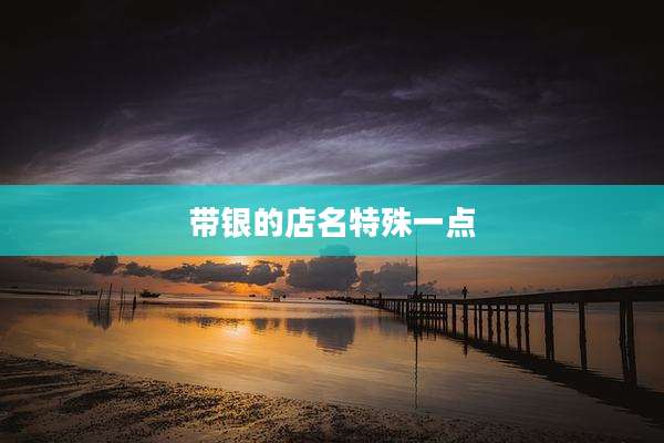 带银的店名特殊一点