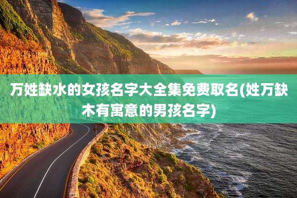 万姓缺水的女孩名字大全集免费取名(姓万缺木有寓意的男孩名字)