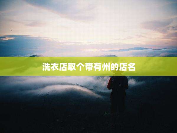 洗衣店取个带有州的店名