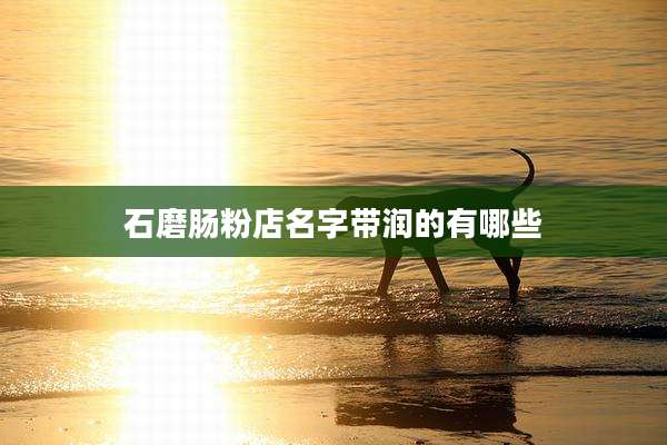石磨肠粉店名字带润的有哪些