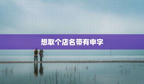 想取个店名带有申字