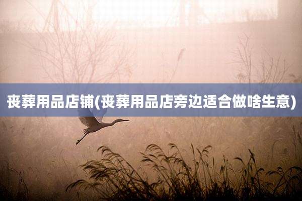 丧葬用品店铺(丧葬用品店旁边适合做啥生意)