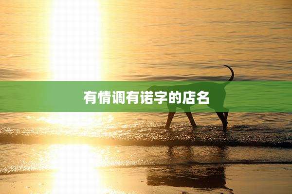 有情调有诺字的店名