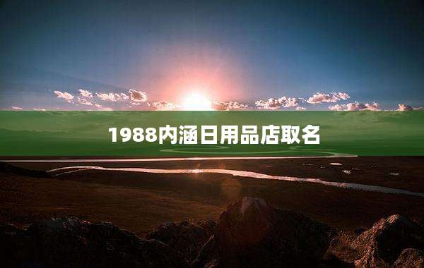 1988内涵日用品店取名