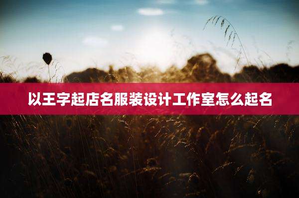 以王字起店名服装设计工作室怎么起名