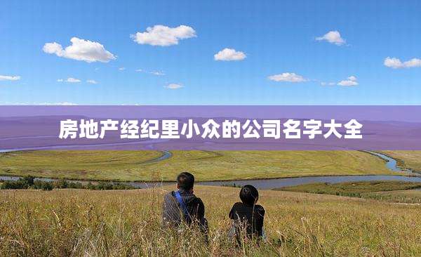 房地产经纪里小众的公司名字大全