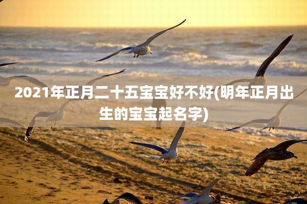 2021年正月二十五宝宝好不好(明年正月出生的宝宝起名字)
