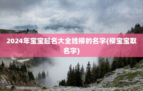 2024年宝宝起名大全姓柳的名字(柳宝宝取名字)