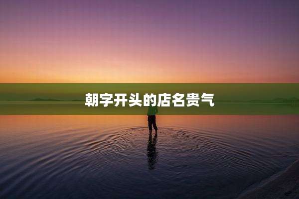 朝字开头的店名贵气