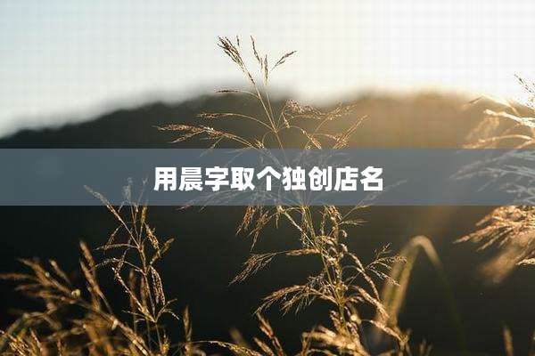 用晨字取个独创店名