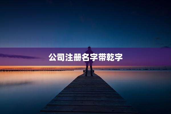 公司注册名字带乾字