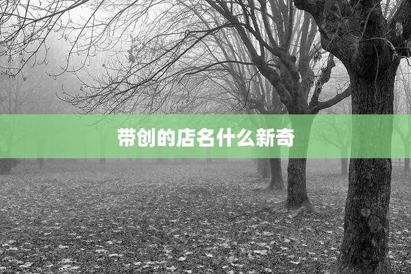 带创的店名什么新奇