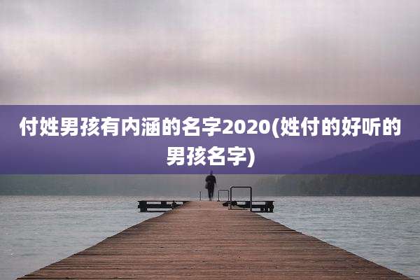 付姓男孩有内涵的名字2020(姓付的好听的男孩名字)