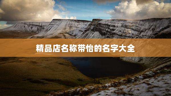 精品店名称带怡的名字大全