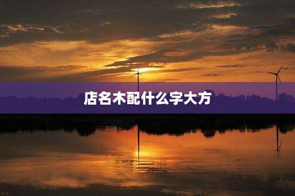 店名木配什么字大方