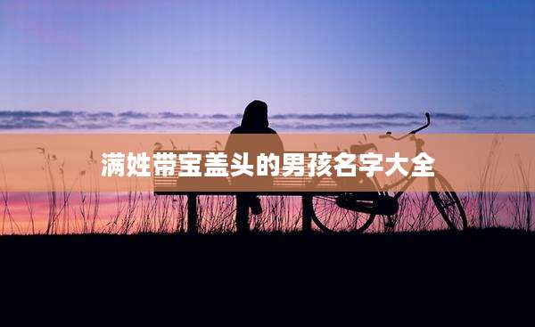 满姓带宝盖头的男孩名字大全