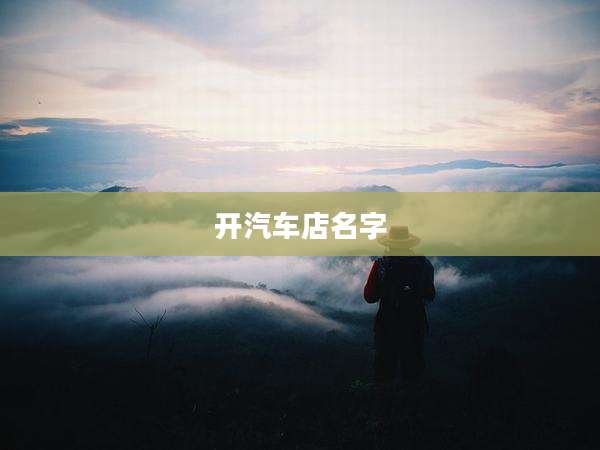 开汽车店名字