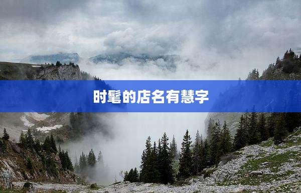 时髦的店名有慧字