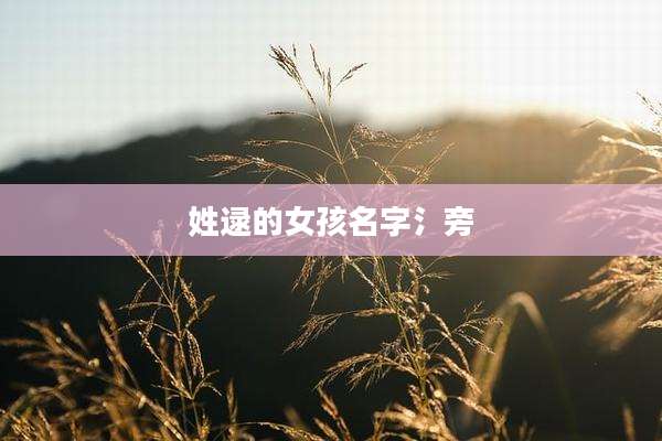 姓逯的女孩名字氵旁