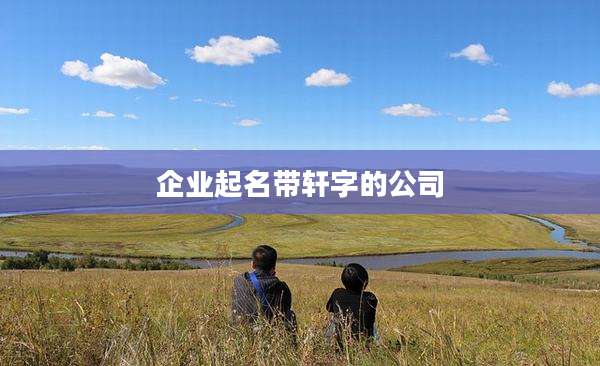 企业起名带轩字的公司